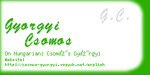 gyorgyi csomos business card